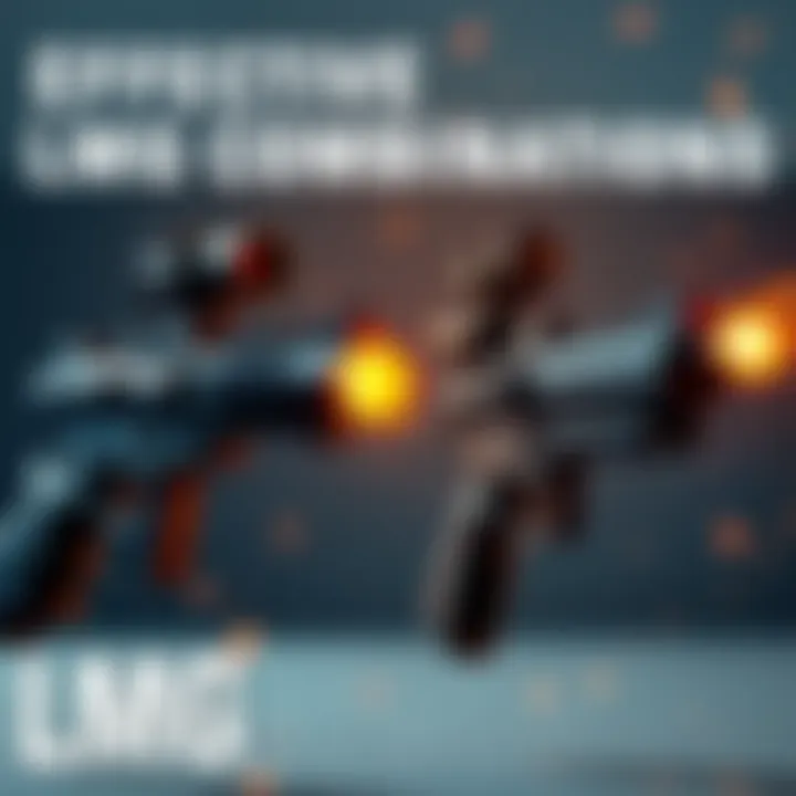 Two powerful LMGs ready for combat with armor on kill effects depicted