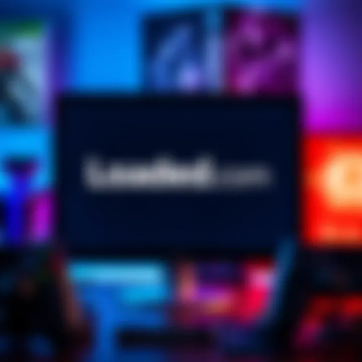 A close-up of a computer screen displaying the Loaded.com logo, surrounded by gaming accessories like controllers and game cases.