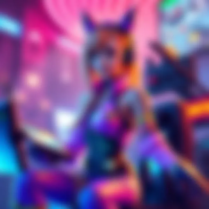 Loba Character in Gaming Loba character in a vibrant outfit showcasing her OP Bundle skin in a gaming environment