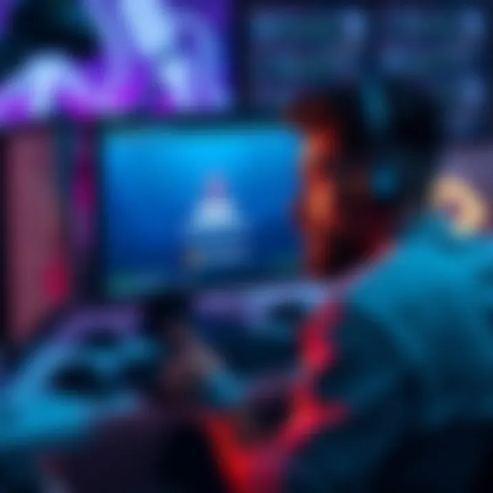 A frustrated gamer looking at a computer screen showing a Microsoft account login page, with a phone nearby displaying an outdated phone number message.