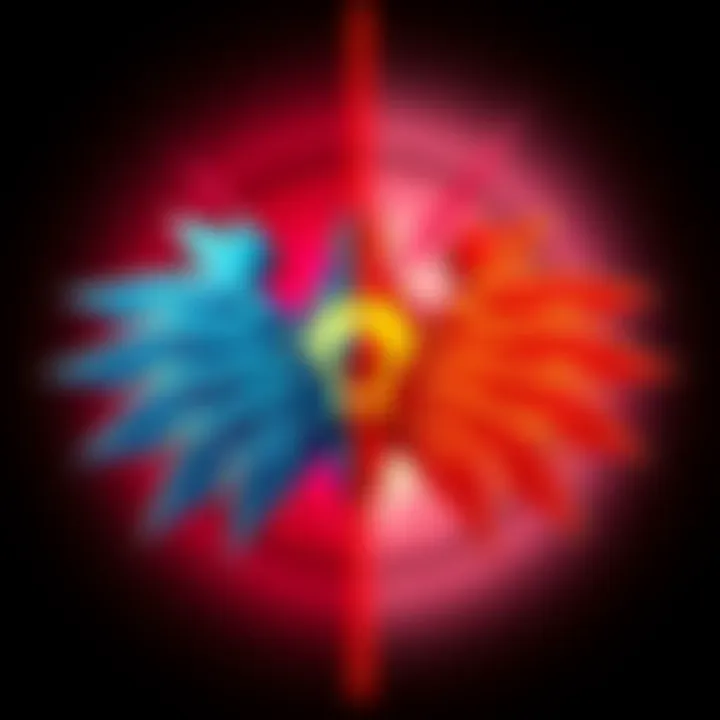 A side-by-side view of Locus-Electron and Tundra-Delta skins showcasing their designs and colors.