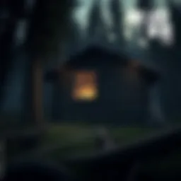 A log cabin surrounded by trees, representing a survival location in The Last of Us