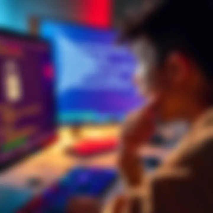 A person looking frustrated while trying to log into a computer, showing a login screen with error messages