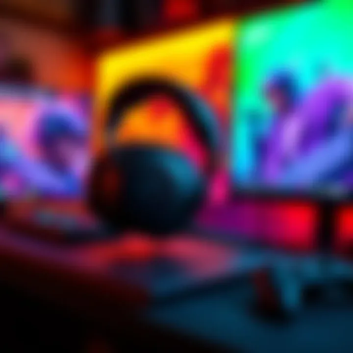 Logitech Pro X headset connected to Xbox Series X console, showcasing gaming setup with vibrant visuals