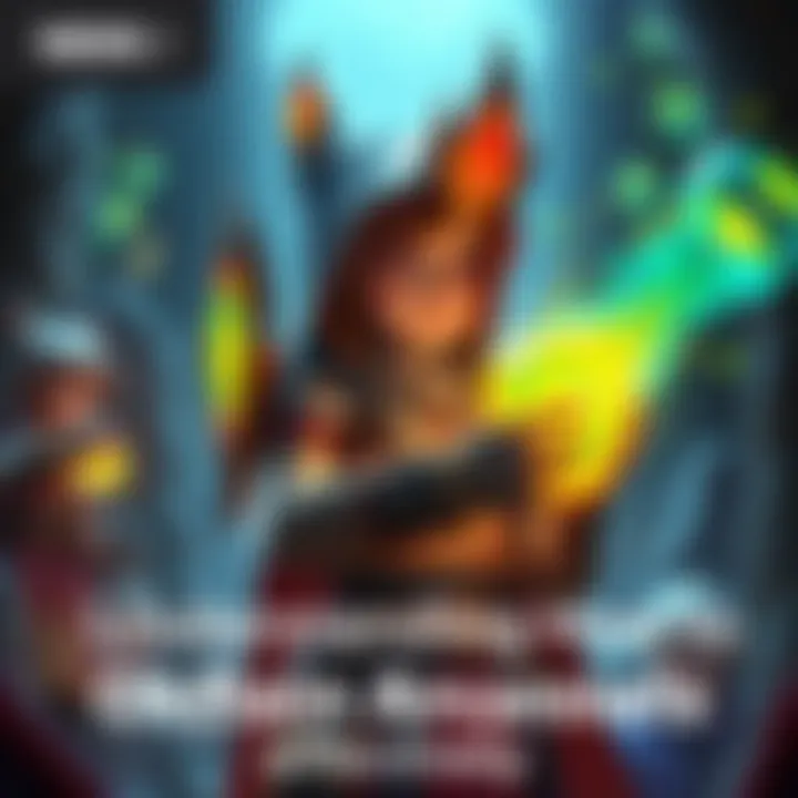 Character Loid with Arcanes Loid character holding glowing Arcanes in a quest setting