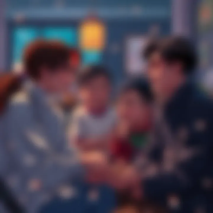 Loid talking with his family about reunification plans