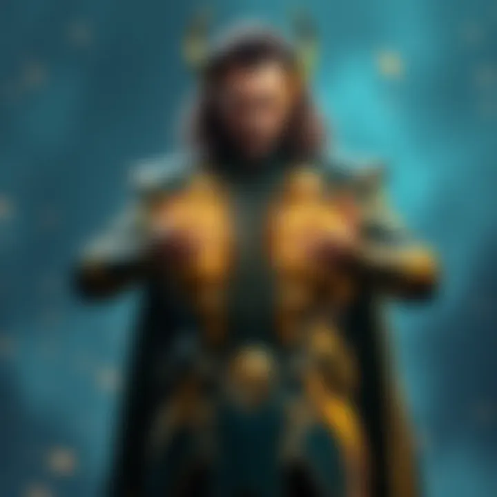 Loki standing confidently, with glowing Adamantium in his hands, showcasing its strength and significance in his story.
