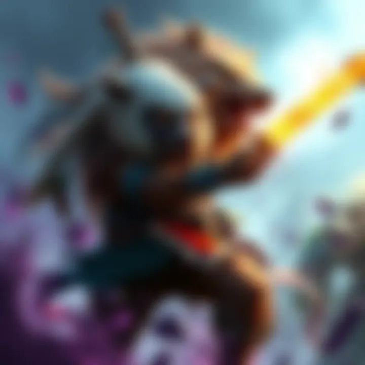 A character known as Lone Druid engaged in combat, showcasing his unique bear companion alongside him, highlighting strategic gameplay.