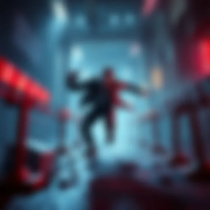 A player showing off their looping skills in Dead by Daylight, dodging a killer while running through an area filled with obstacles.