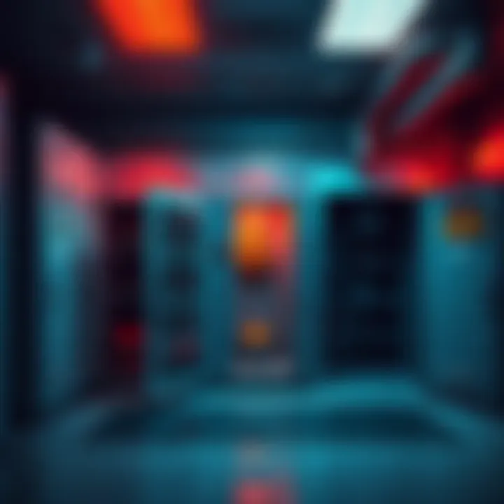 A view of the Water Treatment Control Room showing three lockers with basic gear during the Electro-magnetic storm