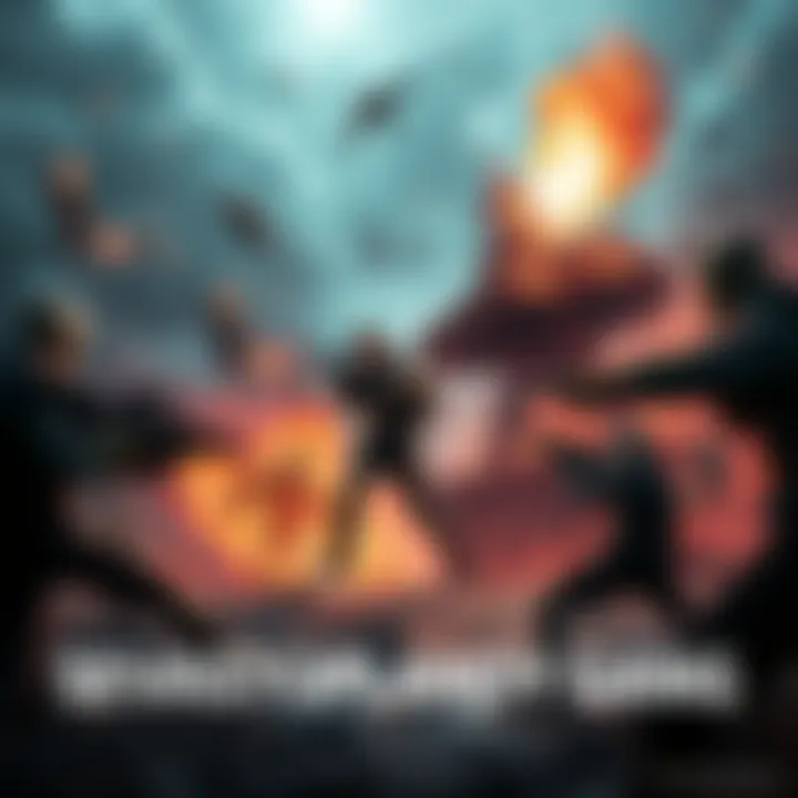 Looter Boss Battle in Sevastopol Engineering A scene depicting a fierce battle with a powerful gang and a nearly invincible boss in Sevastopol Engineering