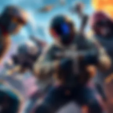 Looter Shooter Game Characters Characters from various looter shooter games in action, showing vibrant graphics and intense gameplay