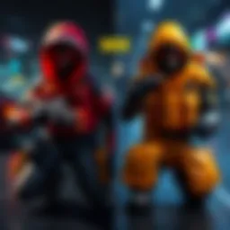 A visual comparison of SURVIVOR and CAUTIOUS variants of LOOTING MK3, showcasing features like safe pockets and bonuses