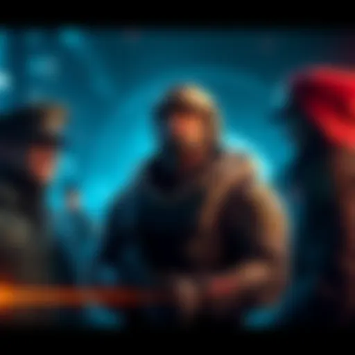 Lord Hood in military uniform discussing strategies with UNSC officers