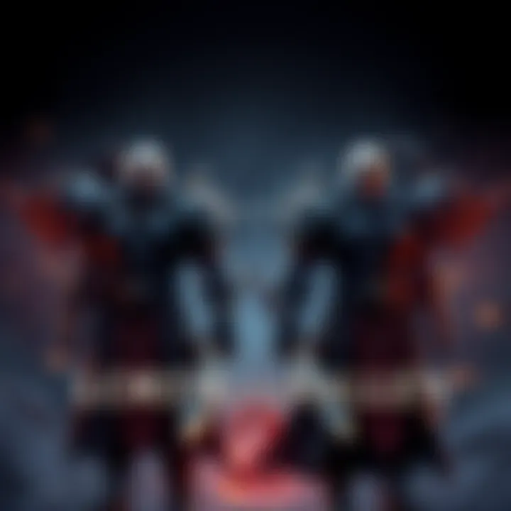 Two main characters from Lords Of The Fallen 2 standing together, ready for battle, with a dark fantasy background.