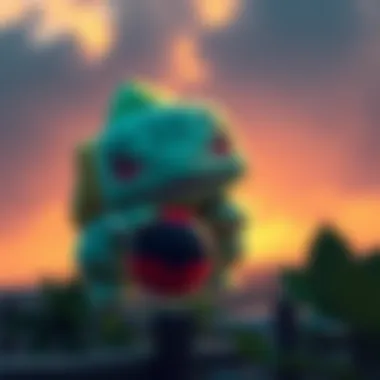 An emotional scene of a trainer looking at an empty Pokeball, expressing sadness over losing a Bulbasaur in Pokemon Yellow.