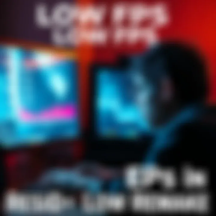 A gamer frustrated at their computer screen showing low frame rates while playing Resident Evil 4 Remake.