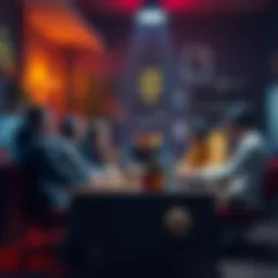 A group of players gathered around a table, discussing strategies and sharing items in a cozy gaming setup, showcasing the focus on social connections over levels.