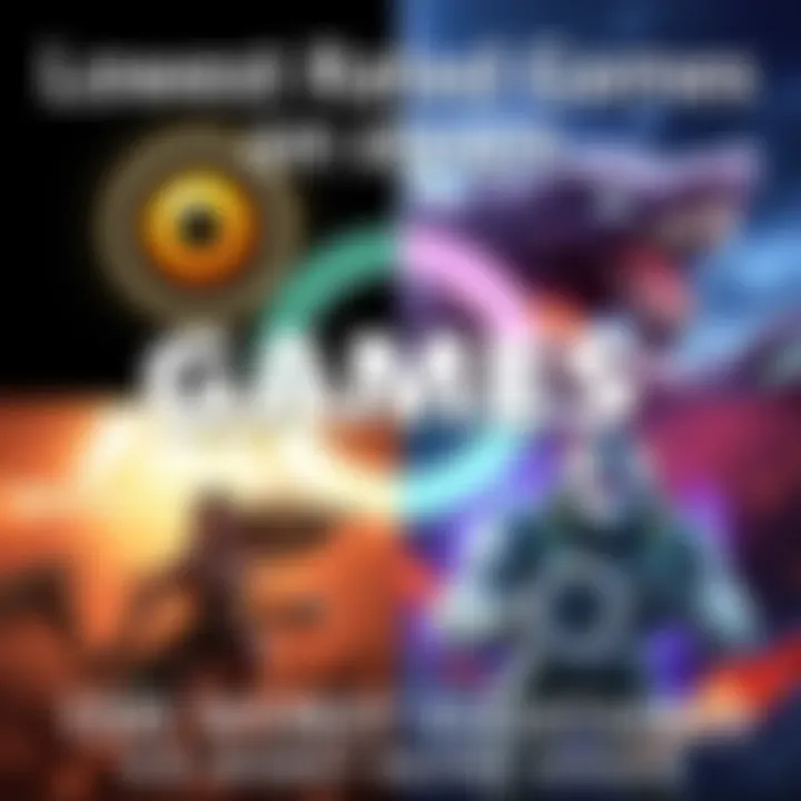 Collage of game covers from Minds Eye, Monster Hunter Wilds, Wuchang: Fallen Feathers, and Overwatch 2 highlighting their poor ratings