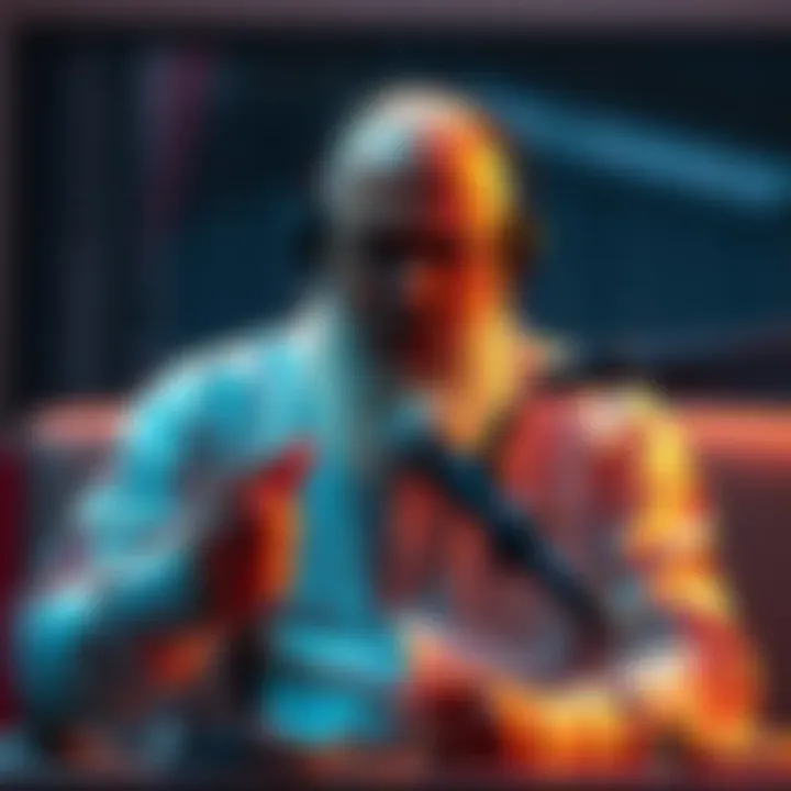 LowTierGod sitting in front of a microphone, expressing strong opinions about raising daughters