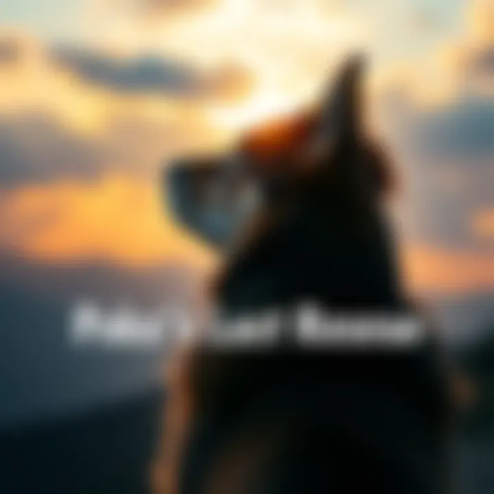 A loyal dog gazing into the distance, symbolizing hope and faith in rescuing a friend