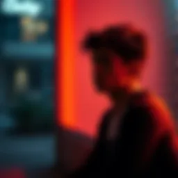 Lucas sits alone, deep in thought, reflecting on emotions related to closeness and connection.