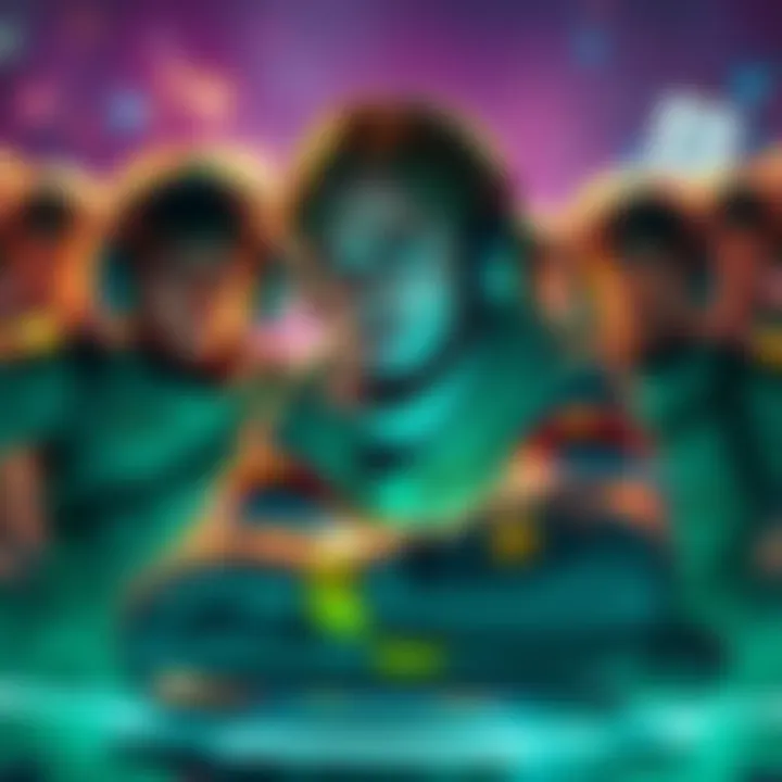 A Lucio player in a competitive game, struggling against a stronger enemy team with teammates giving up in frustration