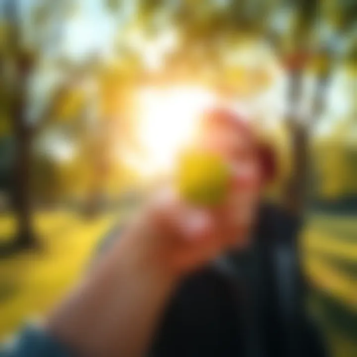 A person holding a four-leaf clover in a sunny park, symbolizing luck and opportunity.