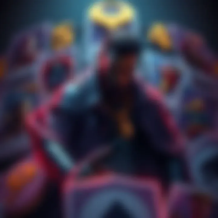 Luke Cage card featured prominently in a deck layout, showcasing game strategies used by players.