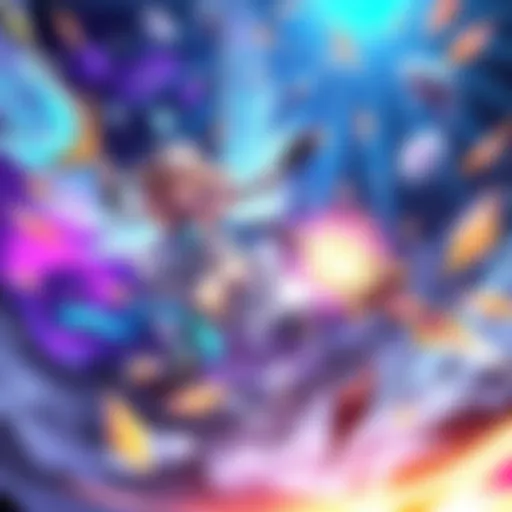 Luna fighting with her abilities and using powerful items like Orchid and Daedalus in a game setting