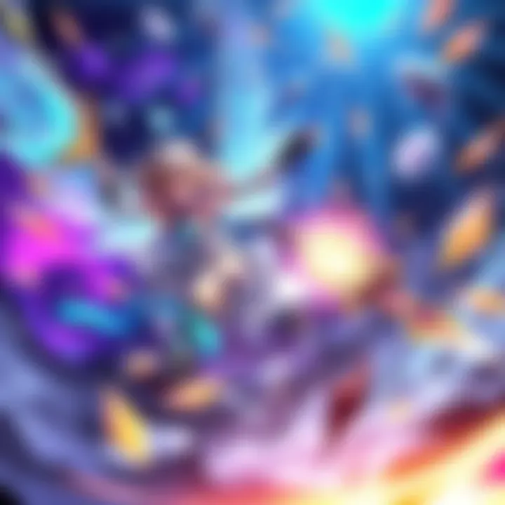 Luna fighting with her abilities and using powerful items like Orchid and Daedalus in a game setting