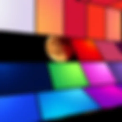 A vibrant display of various shades showcasing the ultimate Luna fit color palette