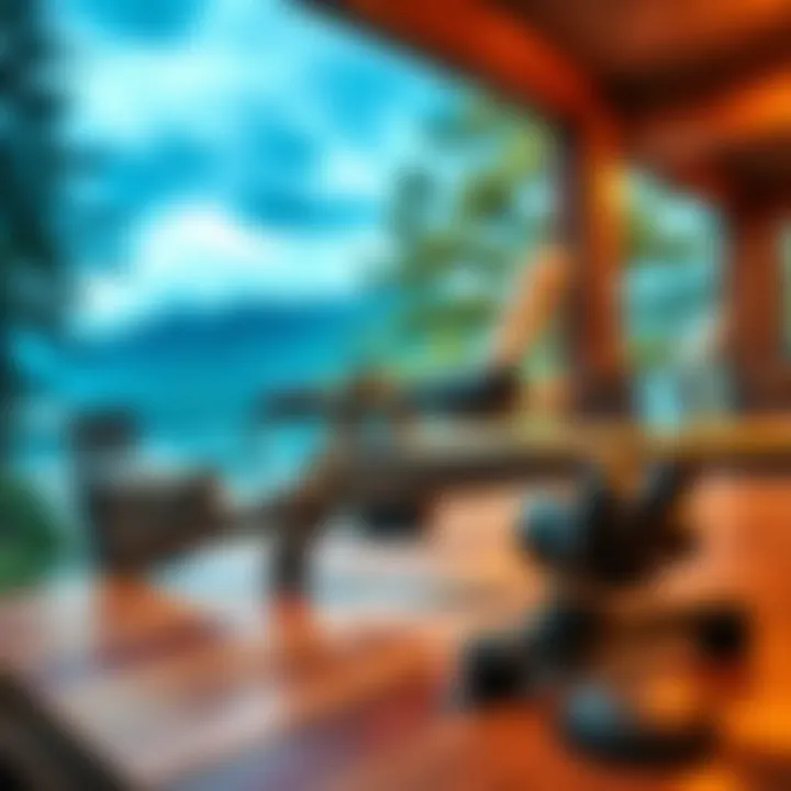 Close-up of the Lyudmila sniper rifle resting on a wooden table with a scenic background