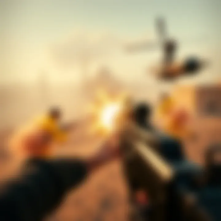 M14 in action on Sahara map A player firing the M14 weapon in Killing Floor 2 on the Sahara map, showcasing its effectiveness against enemies.