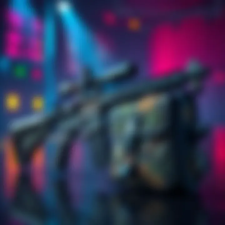 A detailed view of an m24 set next to a custom bag skin, showcasing their unique designs and features.