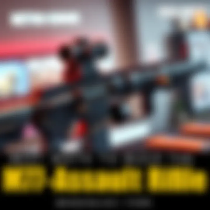 A close-up of the M77 Assault Rifle showcasing various attachments and configurations for performance in gameplay.