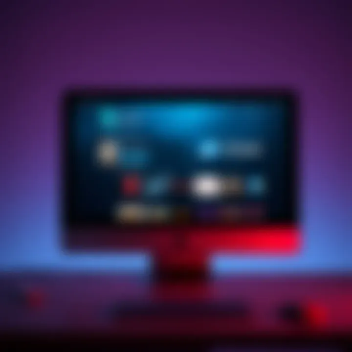 A Mac computer displaying the Steam interface with a list of games and compatibility options visible
