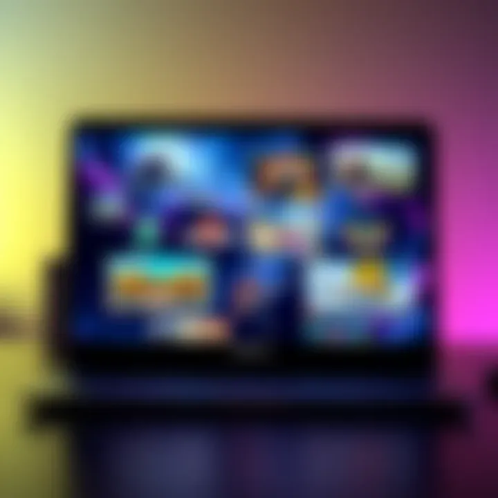 A 2020 MacBook Air M1 displaying popular video games, showcasing vibrant graphics and engaging gameplay.