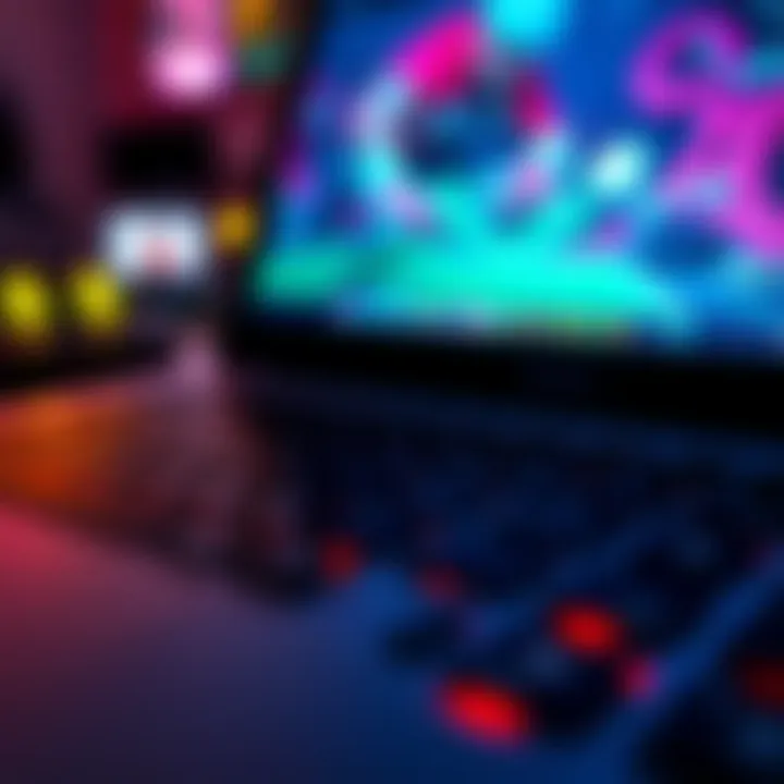 A close-up of a MacBook Air M3 keyboard showing some keys appearing stuck while gaming on the screen.