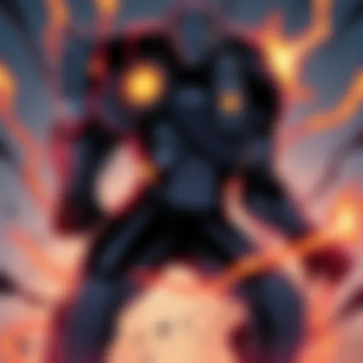 Illustration of Machine Head, a character from the Invincible series, showcasing its unique design and powers in action