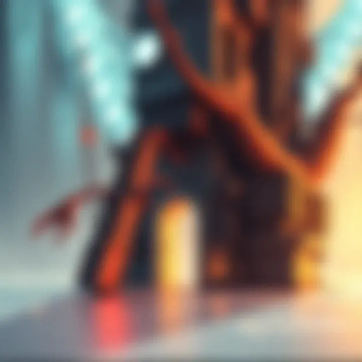 A tall tower filled with bizarre floors featuring a meatball monster and strange empty rooms