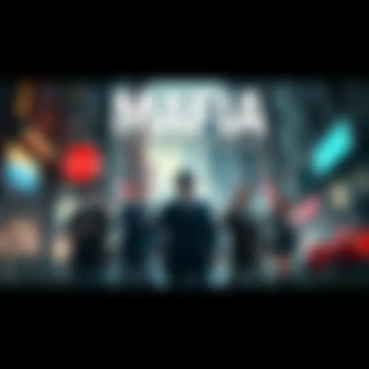A scene from Mafia: The Old Country showing key characters in an urban setting with action elements