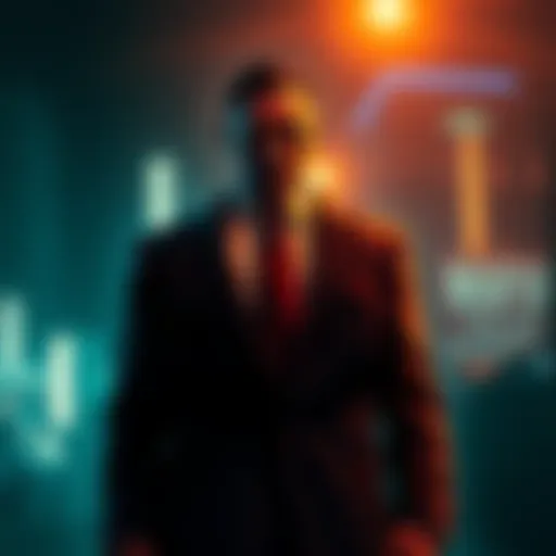 A dramatic scene from Mafia: The Old Country showing a mob boss in a suit, surrounded by city lights and shadows, symbolizing crime and loyalty.