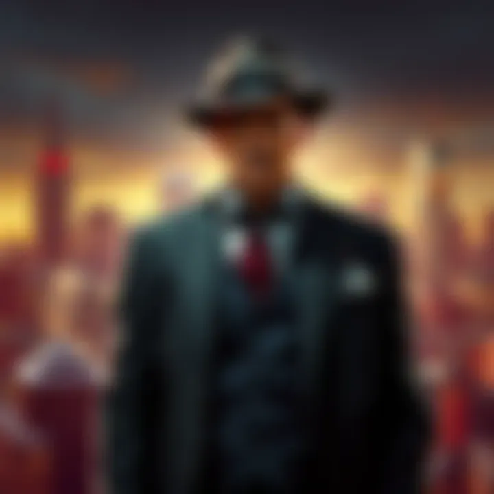 Cover art of Mafia The Old Country showing the main character in a vintage suit with a city skyline in the background