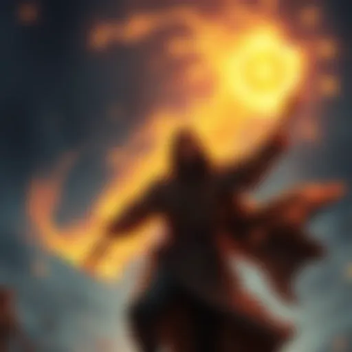 A mage in a flowing robe conjures a bright shield around them, glowing with magical energy, suggesting enhanced protection.