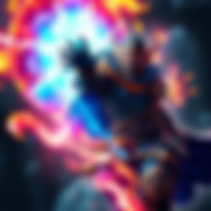 Mage casting a spell in Monster Hunter A character in mage armor casting a powerful ranged spell in Monster Hunter, surrounded by magical effects and vibrant colors.