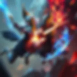 A fierce battle between SWK and Anubis, showcasing mage solo laners fighting for dominance in the arena.