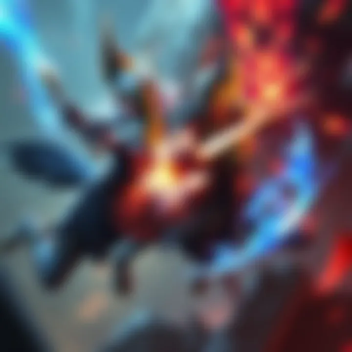 A fierce battle between SWK and Anubis, showcasing mage solo laners fighting for dominance in the arena.