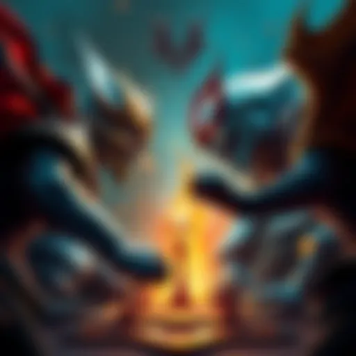 A gaming scene showing Magik and Merlin in an intense face-off with strategic moves, highlighting a surprise play on turn 6.
