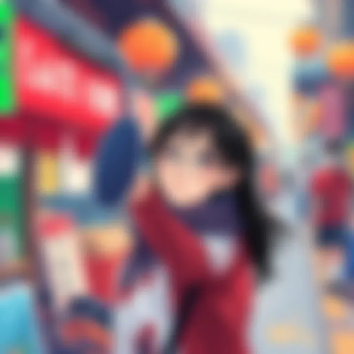 A collection of stories depicting Mai Chan's daily activities in a vibrant graphic style